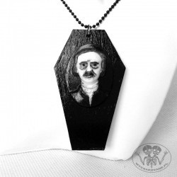 Wisior gotycki trumienka Edgar Allan Poe czerń