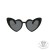 Okulary Retro Serca Pin-up przeciwsłoneczne czarne kocie oczy