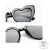 Okulary Retro Serca Pin-up przeciwsłoneczne czarne kocie oczy