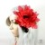 Retro Fascynator Czerwone Kwiaty z Wiśniami Kwiaty do Włosów Pin-up