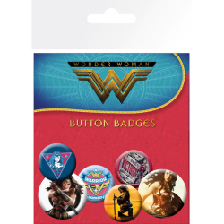 Zestaw licencyjnych przypinek - Wonder Woman 6 szt - PINS, PRZYPINKA