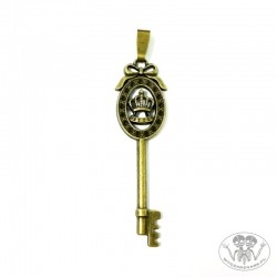 Wisior klucz w kolorze antycznego brązu - Korona