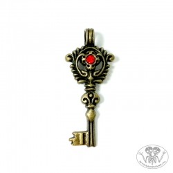 Wisior klucz w kolorze antycznego brązu - z cyrkonią